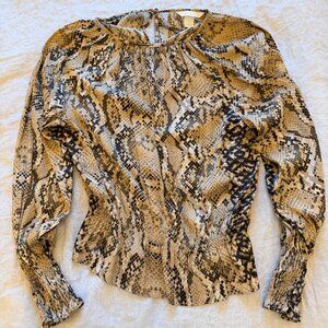 H&M Snake Print Blouse